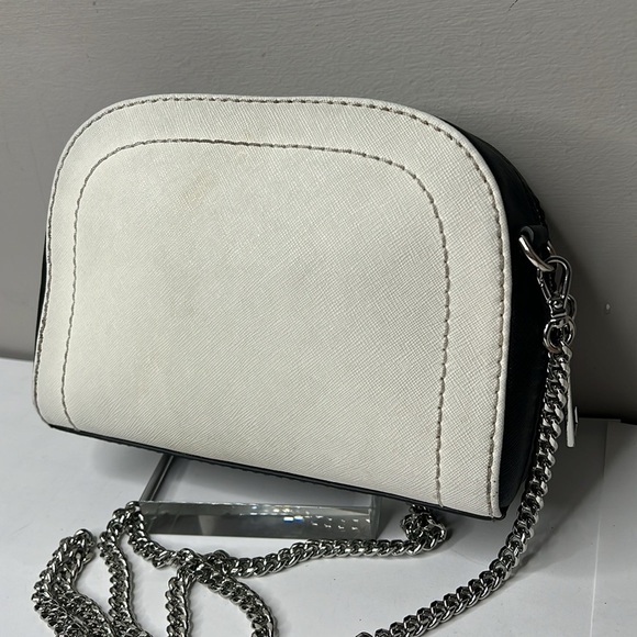 Marc Jacobs Playback Gray Black White Leather Crossbody Zip Shoulder Bag - Picture 3 of 11